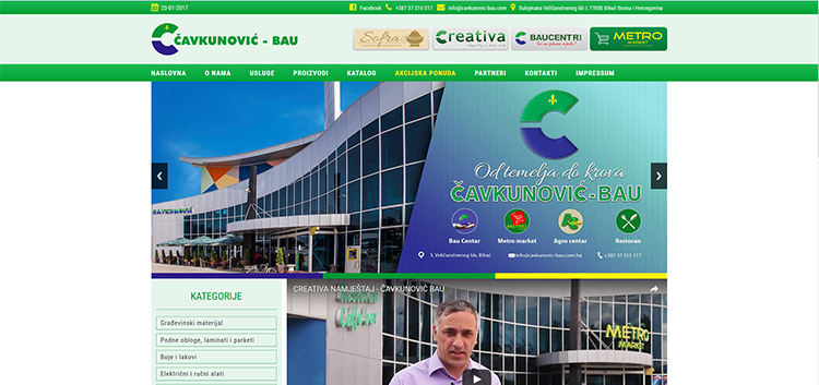 Webseite - Čavkunović BAU