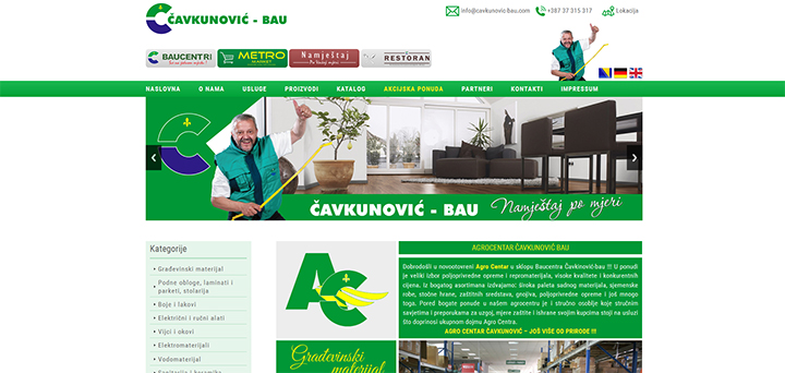 Webseite - Čavkunović BAU