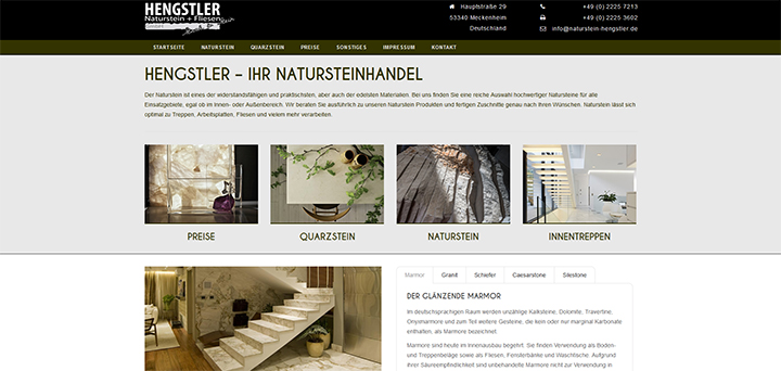 Webseite - Granit Treppen