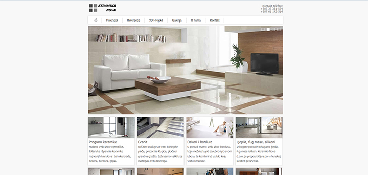 Webseite - Keramika nova