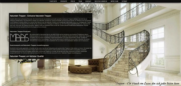Webseite - MAAS Naturstein Deutschland