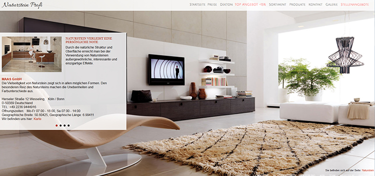 Webseite - Naturstein Profi