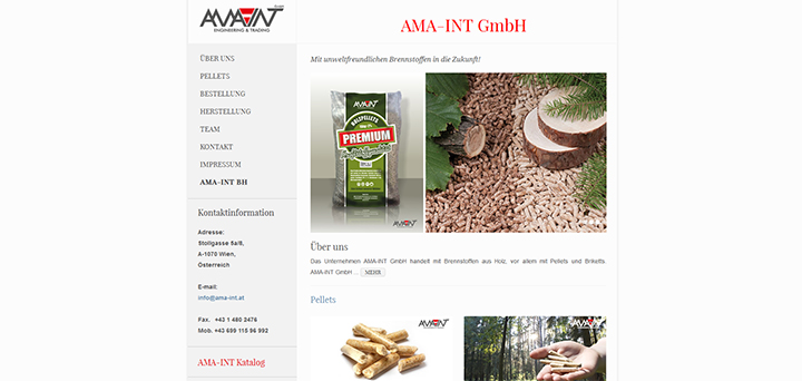 Web page - AMA-INT GMBH