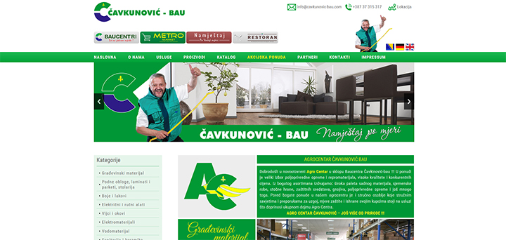 Web page - Čavkunović BAU