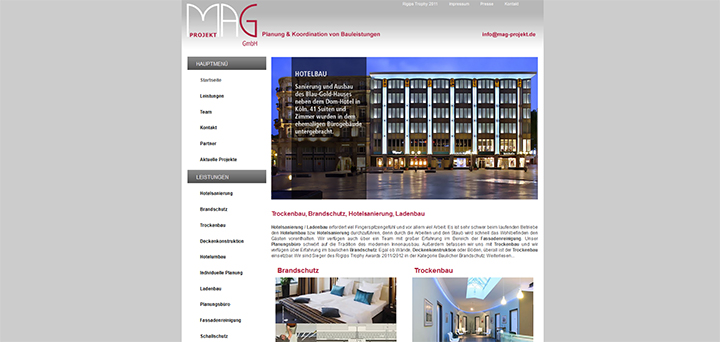Web page - MAG Projekt GMBH