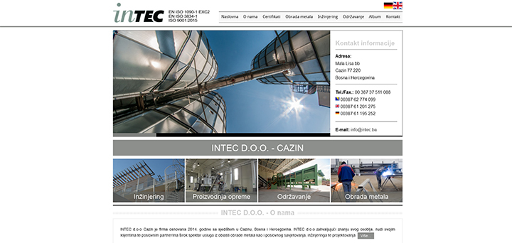 Internet stranice - Intec